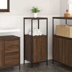 vidaXL Meuble de salle de bain avec étagères chêne marron 36x35x95 cm