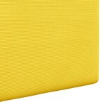 vidaXL Tête de lit suspendue Jaune clair Tissu en velours côtelé