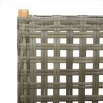 vidaXL Chaises de jardin lot de 2 gris bois massif d'acacia et rotin