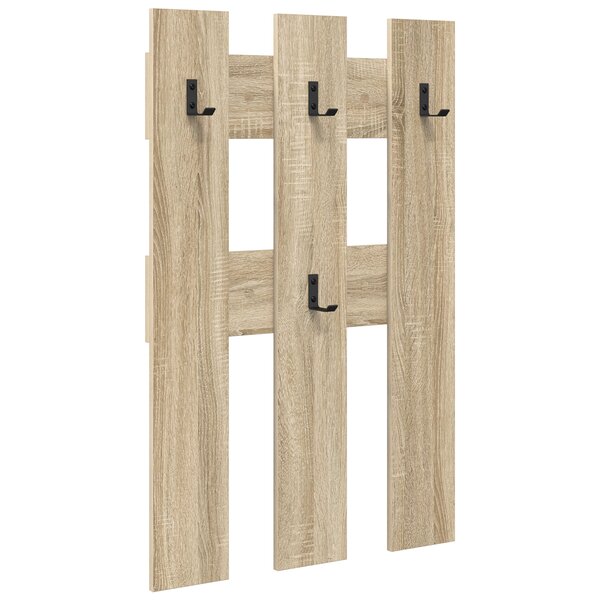 vidaXL Porte-manteau mural avec stockage Chêne sonoma 65 x 3 x 100 cm