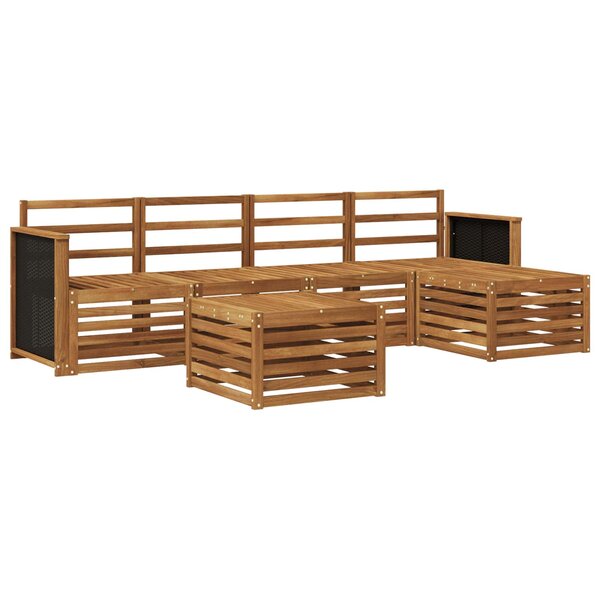 vidaXL Ensemble de canapés d'extérieur 6 pc Naturel