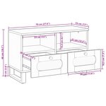vidaXL Meuble TV Marron 70 x 33 x 46 cm Bois de mangue massif