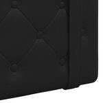 vidaXL Tête de lit suspendue Avec lumière LED Noir Simili cuir