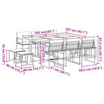 vidaXL Ensemble à manger de jardin avec coussins 11 Pièces noir textilène