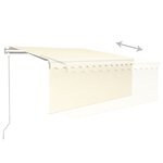 vidaXL Auvent rétractable automatique avec store 3 5x2 5 m Crème
