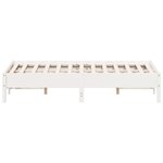 vidaXL Cadre de lit sans matelas blanc 120x190 cm bois de pin massif