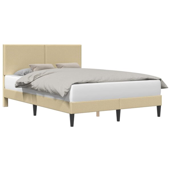 vidaXL Cadre de lit avec tête de lit Gris Vert Clair 140 x 200 cm