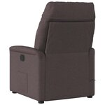 vidaXL Fauteuil inclinable électrique Marron foncé Tissu