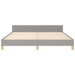 vidaXL Cadre de lit avec tête de lit Gris clair 160x200 cm Tissu