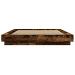 vidaXL Cadre de lit sans matelas chêne fumé 120x190 cm