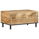 vidaXL Table basse 80x50x40 cm bois de manguier massif