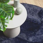 vidaXL Tapis shaggy à poils longs NAVARRA bleu marine 100x100 cm