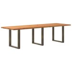 vidaXL Table à manger marron clair bois de chêne massif rectangulaire