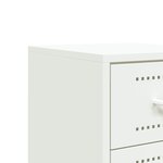 vidaXL Table de chevet blanc 36x39x60 5 cm acier