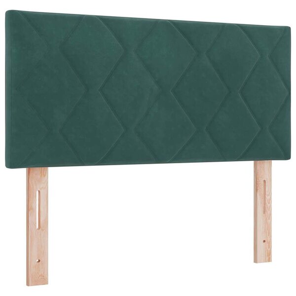 vidaXL Lit à ressorts avec matelas noir 100x200 cm en velours