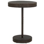 vidaXL Ensemble de bar de jardin avec coussins 5 Pièces marron poly rotin