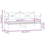 vidaXL Lit de repos sans matelas blanc 80x200 cm acier