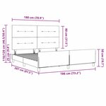 vidaXL Lit à ressorts avec tête de lit Bleu foncé 180 x 200 cm Velours