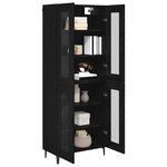 vidaXL Haut Armoire Chêne noir 69 5 x 34 x 180 cm Bois d'ingénierie