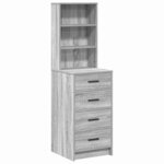 vidaXL Haut Armoire Sonoma gris 40 x 41 x 135 cm Bois d'ingénierie