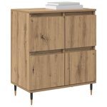 vidaXL Armoire de rangement 3 Pièces Chêne artisanal 60 x 35 x 70 cm