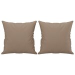vidaXL Canapé 2 places avec oreillers cappuccino 120 cm similicuir