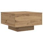 vidaXL Table Basse chêne artisanal 55 x 55 x 31 cm Bois d'ingénierie