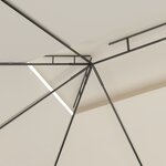 vidaXL Belvédère 4x3x2 7 m Crème 160 g/m²