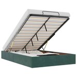 vidaXL Cadre de lit ottoman sans matelas vert foncé 120x190 cm velours
