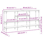 vidaXL Table console chêne fumé 160x29x80 cm bois d'ingénierie