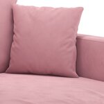 vidaXL Canapé à 2 places Rose 120 cm Velours