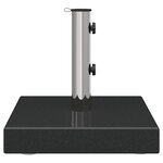 vidaXL Base de Parasol sur Roulettes avec Poignée Granit Noir 29 kg Carrée