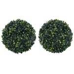 vidaXL Boules de buis artificielles 2 Pièces 45 cm