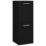 vidaXL Armoire de salle de bain Noir 30x30x80 cm Aggloméré