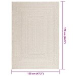 vidaXL Tapis ZIZUR crème 120x170 cm aspect de jute intérieur extérieur