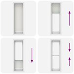 vidaXL Store plissé gris clair 65x200 cm largeur du tissu 64 4 cm