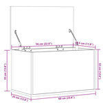 vidaXL Boîte de rangement blanc 60x35x35 cm bois d'ingénierie