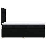 vidaXL Sommier à lattes de lit et matelas Noir 80x200 cm Tissu