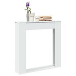 VidaXL Cadre de cheminée blanc 100x20x100 cm bois d'ingénierie