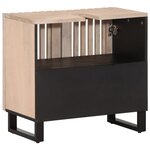 vidaXL Armoire lavabo de bain 62x34x58 cm bois massif de manguier