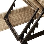 vidaXL Chaise longue double avec coussins beige résine tressée