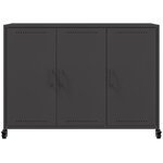 vidaXL Buffet noir 100 5x39x72 cm acier