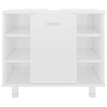 vidaXL Armoire de salle de bain Blanc brillant Bois d’ingénierie