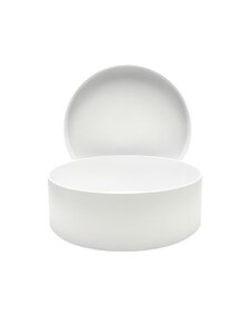 Lot de 3 boîtes rondes cylindriques alimentaire en carton blanc 16x5cm