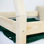 Lit Tipi enfant avec barrière bois massif blanc 90 x 160 cm