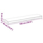 vidaXL Coussin de palette Beige 180 x 40 x 8 cm Tissu Oxford