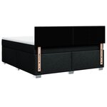 vidaXL Sommier à lattes de lit avec matelas Noir 180x200 cm Tissu