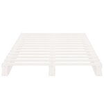 vidaXL Cadre de lit sans matelas blanc 90x200 cm bois de pin massif