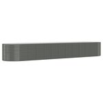vidaXL Lit surélevé de jardin Acier enduit de poudre 507x100x68cm gris