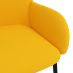 vidaXL Chaises à manger lot de 2 Jaune Velours